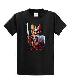 Knight Owl Animal Unisex Kids and Adults T-Shirt
