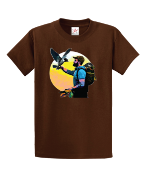 Man Nature and Bird Unisex Kids And Adults T-Shirt