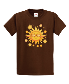Midsummer Sun Yellow Star Around Goggles Unisex Kids and Adults T-Shirt