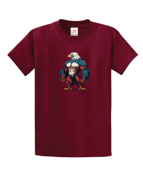 Muscular Eagle Unisex Kids And Adults T-Shirt
