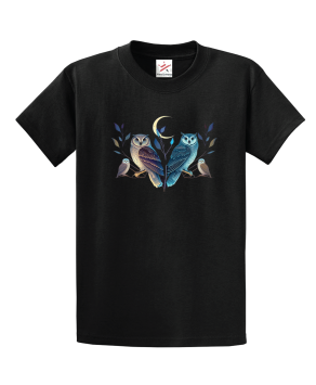 Owls In The Moonlight Unisex Kids and Adults T-Shirt