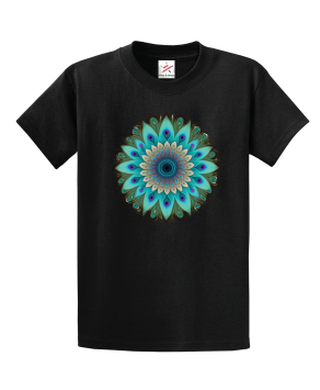 Peacock feathers mandala Unisex Kids And Adults T-Shirt