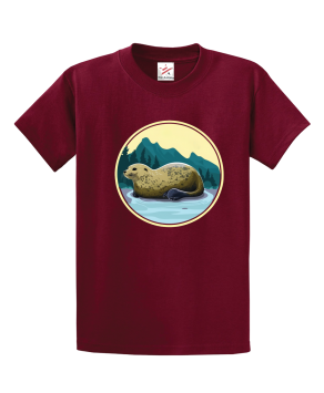 Seal Near Edge Take Rest Unisex Kids and Adults T-Shirt