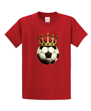 Soccer Ball With Crown Unisex Kids And Adults T-Shirt