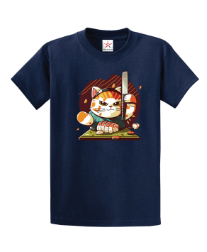 Sushi Kitten Cat Unisex Kids and Adults T-Shirt