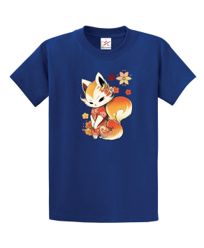 Kitsune Kawaii Classic Unisex Kids And Adults T-Shirt