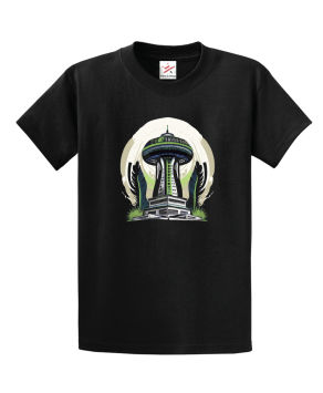 The Seattle Icon Art Unisex Kids And Adults T-Shirt
