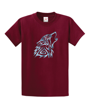 Tribal Howl Steel Unisex Kids And Adults T-Shirt