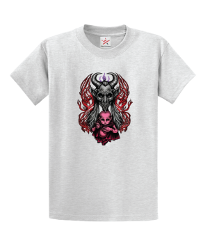 Baphomet And Baby Skull Unisex Kids And Adults T-Shirt