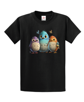 Curious Birds Unisex Kids And Adults T-Shirt