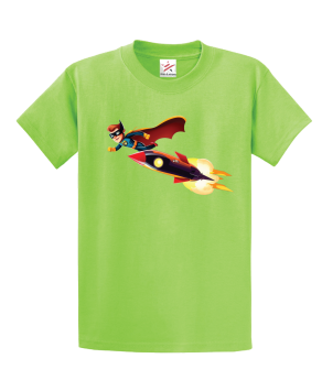 Hero Is Racing On A Rocket Unisex Kids and Adults T-Shirt