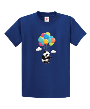 Panda With Balloon Unisex Kids and Adults T-Shirt