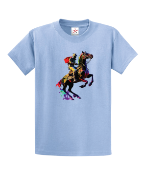 Rider Sitting On Horse Unisex Kids and Adults T-Shirt