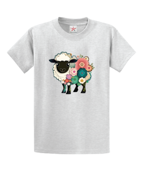Sheep Flowers Unisex Kids And Adults T-Shirt