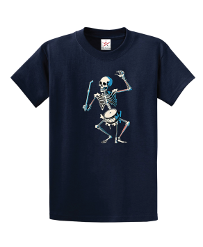 Skeleton Drummer Unisex Kids and Adults T-Shirt