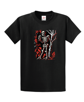 Skeleton Drinking Blood Unisex Kids and Adults T-Shirt