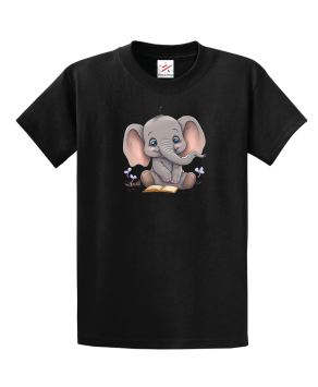 The Elephent Is Reading Book Unisex Kids And Adults T-Shirt