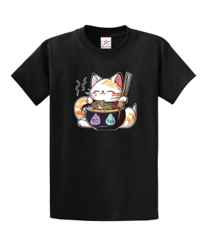 Wave Cat Sushi Unisex Kids and Adults T-Shirt