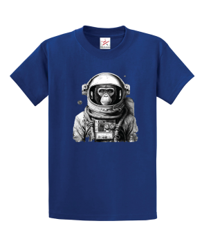 Monkey Astronaut Cool Unisex Kids and Adults T-Shirt