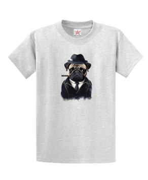 Mafia Pug Dog Unisex Kids and Adults T-Shirt